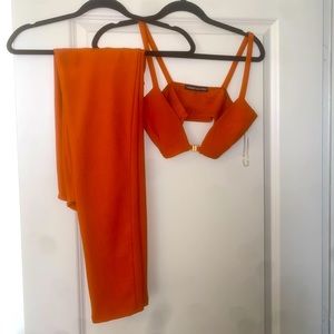 2 piece set - burnt Orange